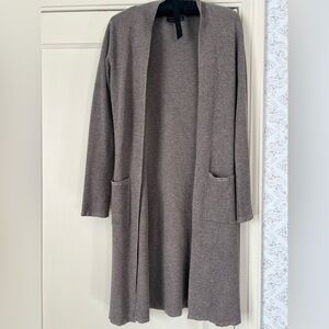 Cyrus Taupe Knit Duster open cardigan sweater